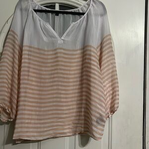 Striped sheer blouse